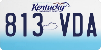KY license plate 813VDA