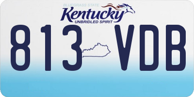 KY license plate 813VDB