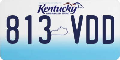 KY license plate 813VDD
