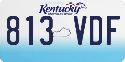 KY license plate 813VDF