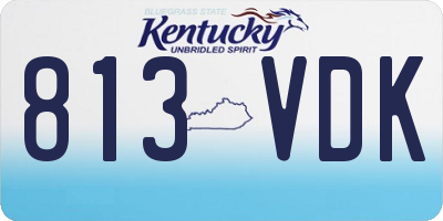 KY license plate 813VDK
