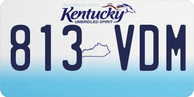 KY license plate 813VDM