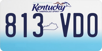 KY license plate 813VDO