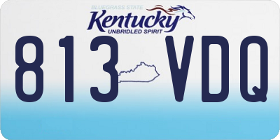 KY license plate 813VDQ