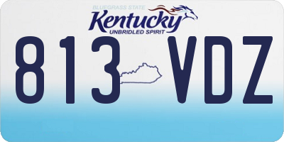 KY license plate 813VDZ