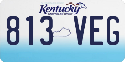 KY license plate 813VEG