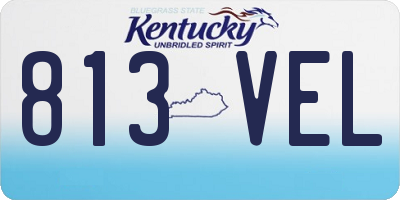 KY license plate 813VEL