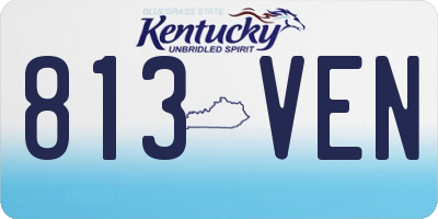 KY license plate 813VEN