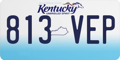 KY license plate 813VEP