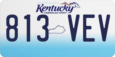 KY license plate 813VEV