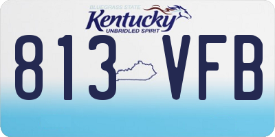 KY license plate 813VFB
