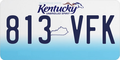 KY license plate 813VFK