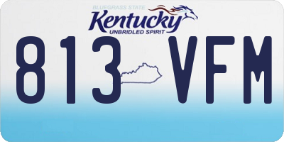 KY license plate 813VFM