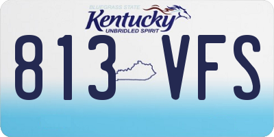 KY license plate 813VFS