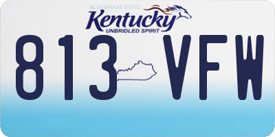 KY license plate 813VFW