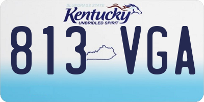 KY license plate 813VGA