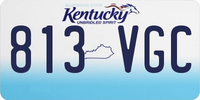 KY license plate 813VGC