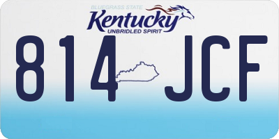 KY license plate 814JCF