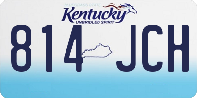 KY license plate 814JCH