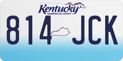 KY license plate 814JCK