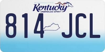 KY license plate 814JCL