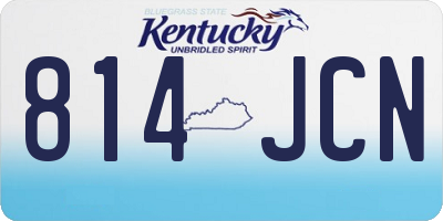 KY license plate 814JCN