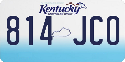 KY license plate 814JCO