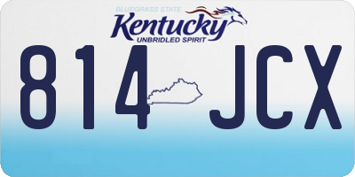 KY license plate 814JCX