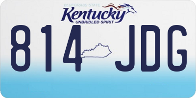 KY license plate 814JDG