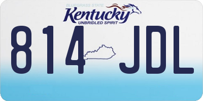 KY license plate 814JDL