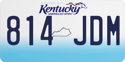KY license plate 814JDM