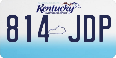 KY license plate 814JDP