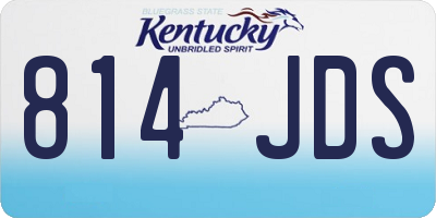 KY license plate 814JDS