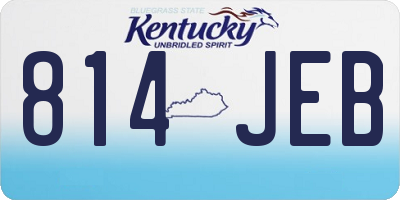 KY license plate 814JEB