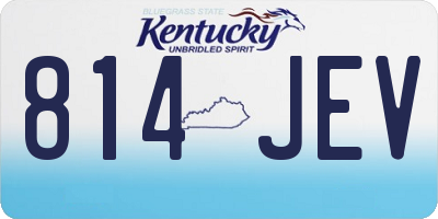 KY license plate 814JEV