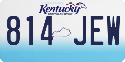 KY license plate 814JEW