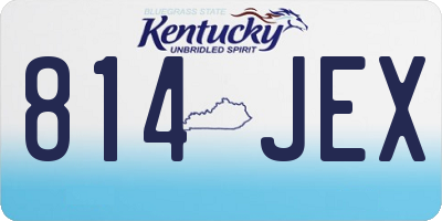 KY license plate 814JEX