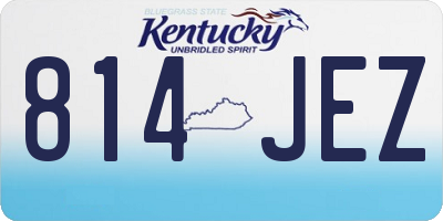 KY license plate 814JEZ