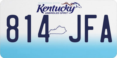 KY license plate 814JFA
