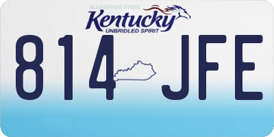 KY license plate 814JFE