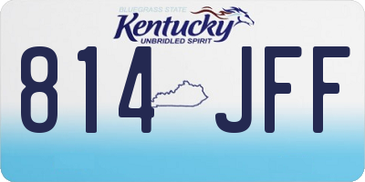 KY license plate 814JFF