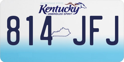 KY license plate 814JFJ