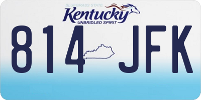 KY license plate 814JFK