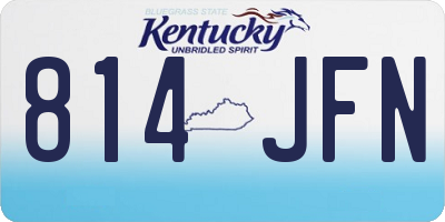 KY license plate 814JFN