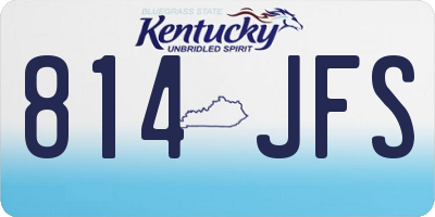 KY license plate 814JFS