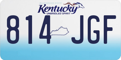 KY license plate 814JGF