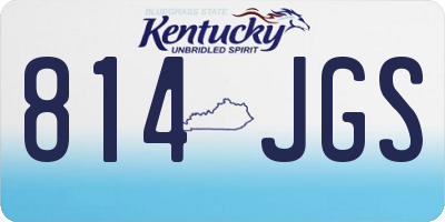 KY license plate 814JGS
