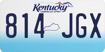 KY license plate 814JGX