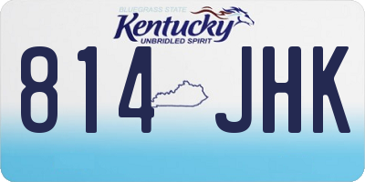 KY license plate 814JHK