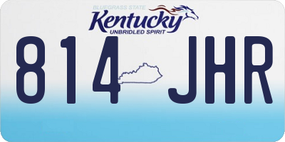 KY license plate 814JHR